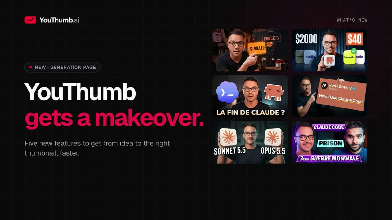What's new in YouThumb: a redesigned generation page