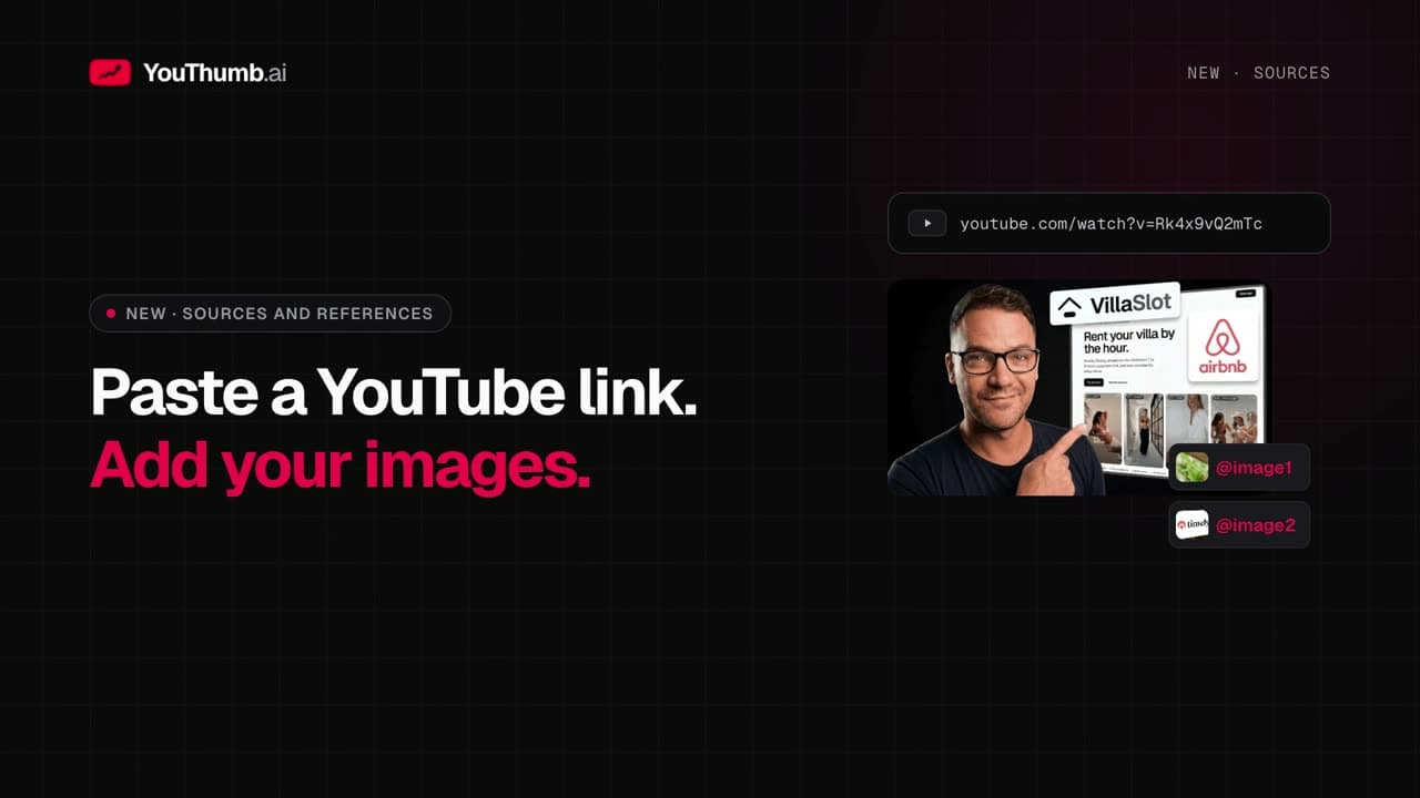 Start from a YouTube video and your own images