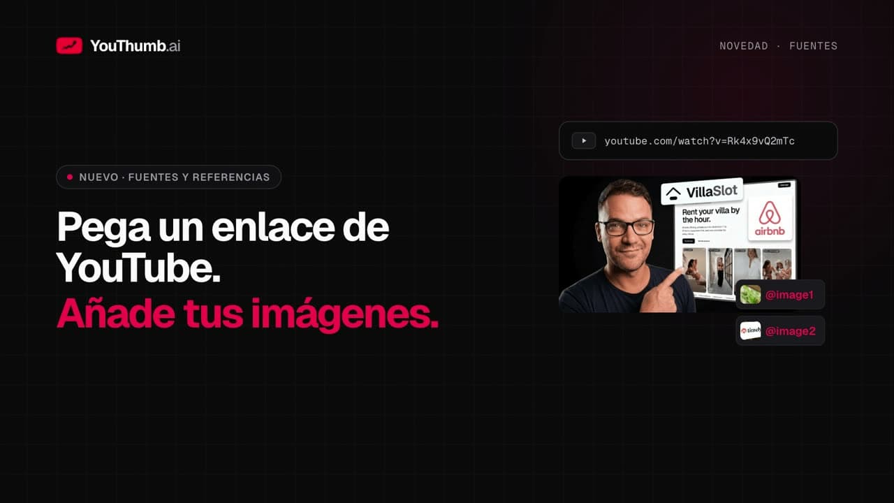 Parte de un video de YouTube y de tus imágenes