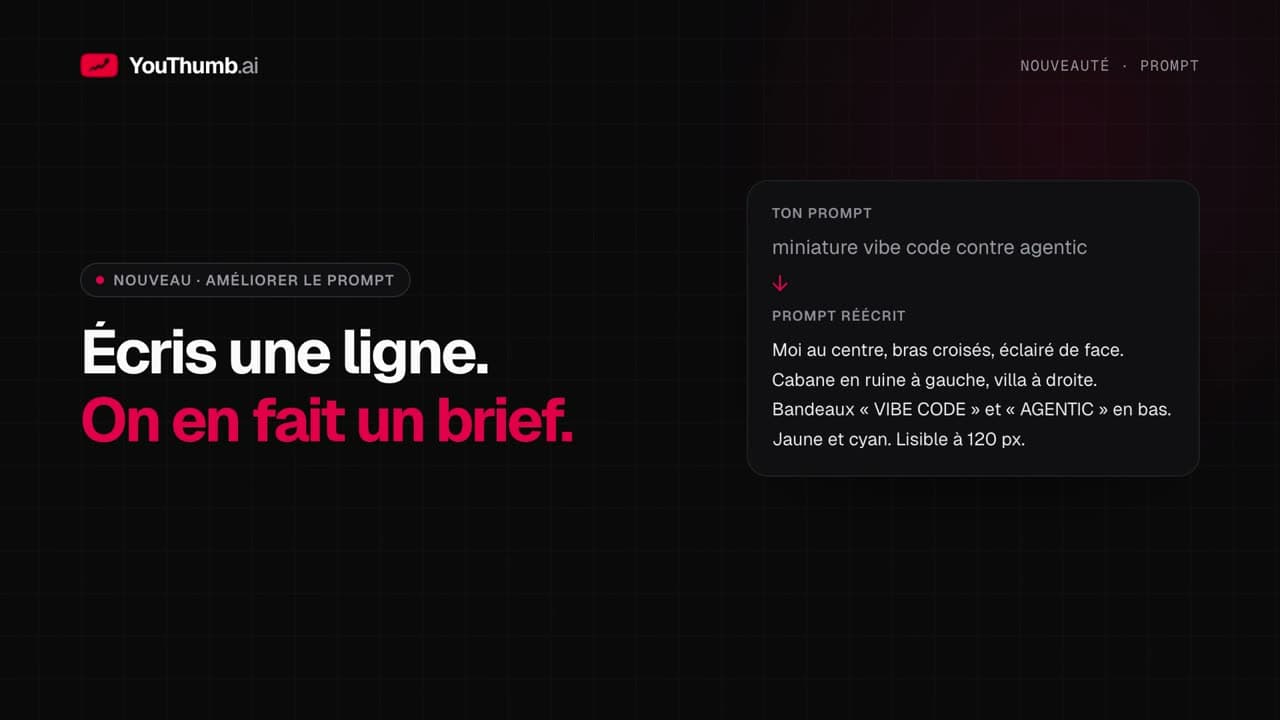 Améliorer le prompt de vos miniatures en un clic